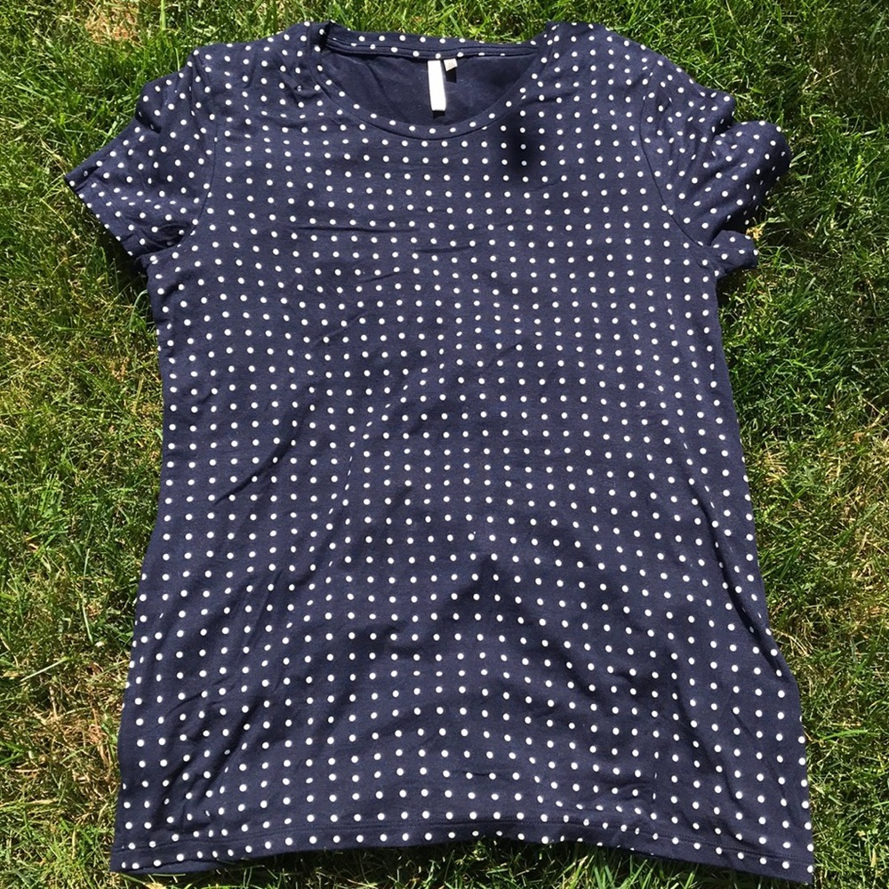 Navy and cream Banana Republic short sleeve shirt